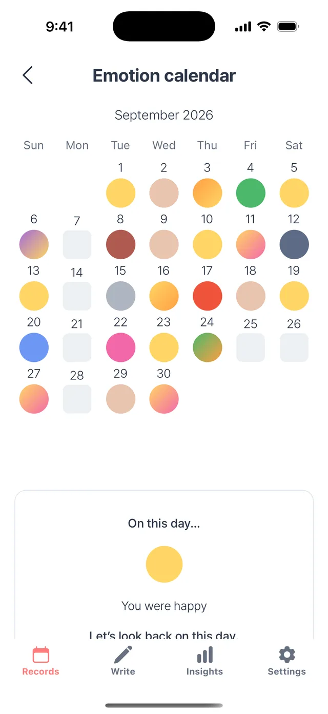 Your month in a calendar of color